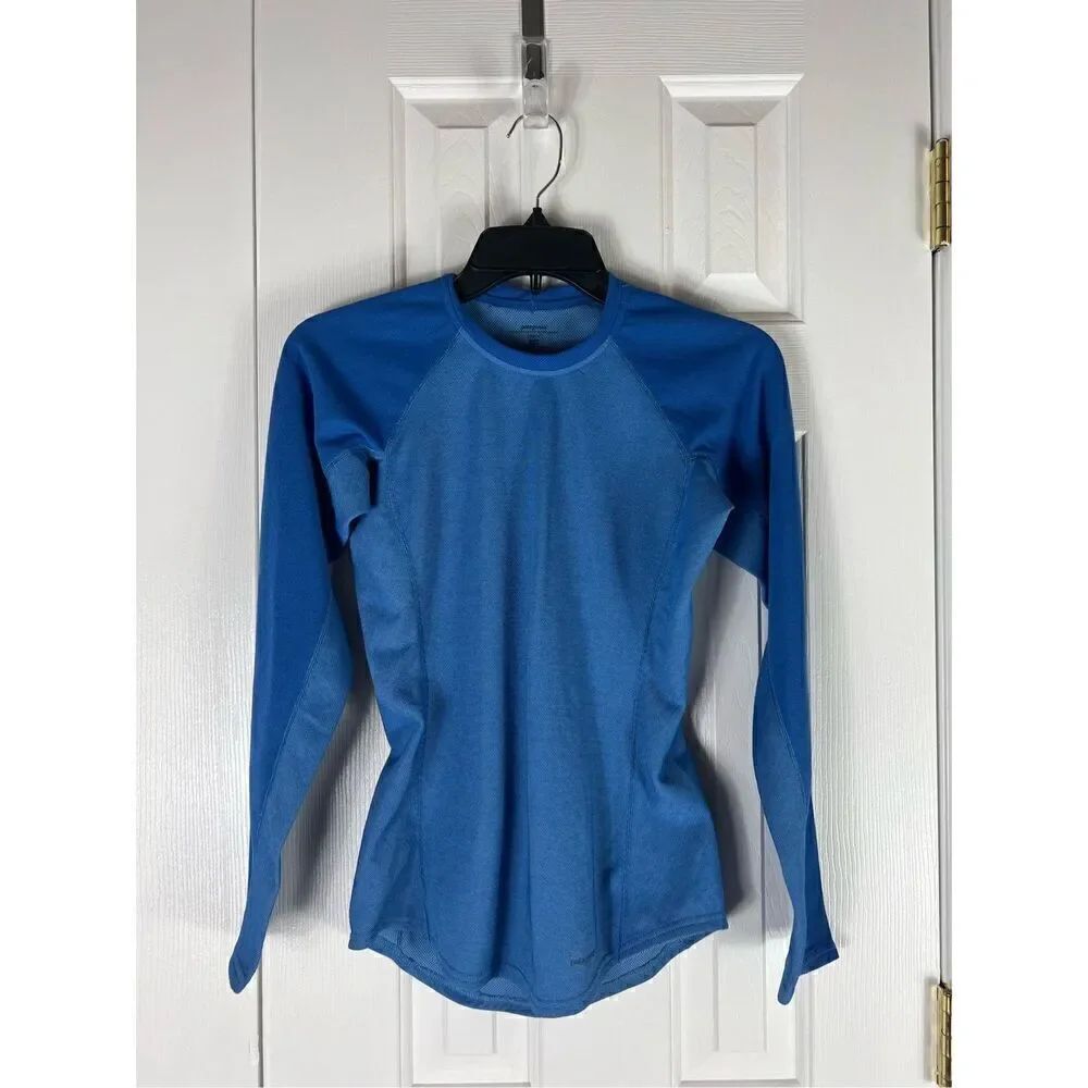 Patagonia Mens Performance Baselayer Capilene Blue Top XS